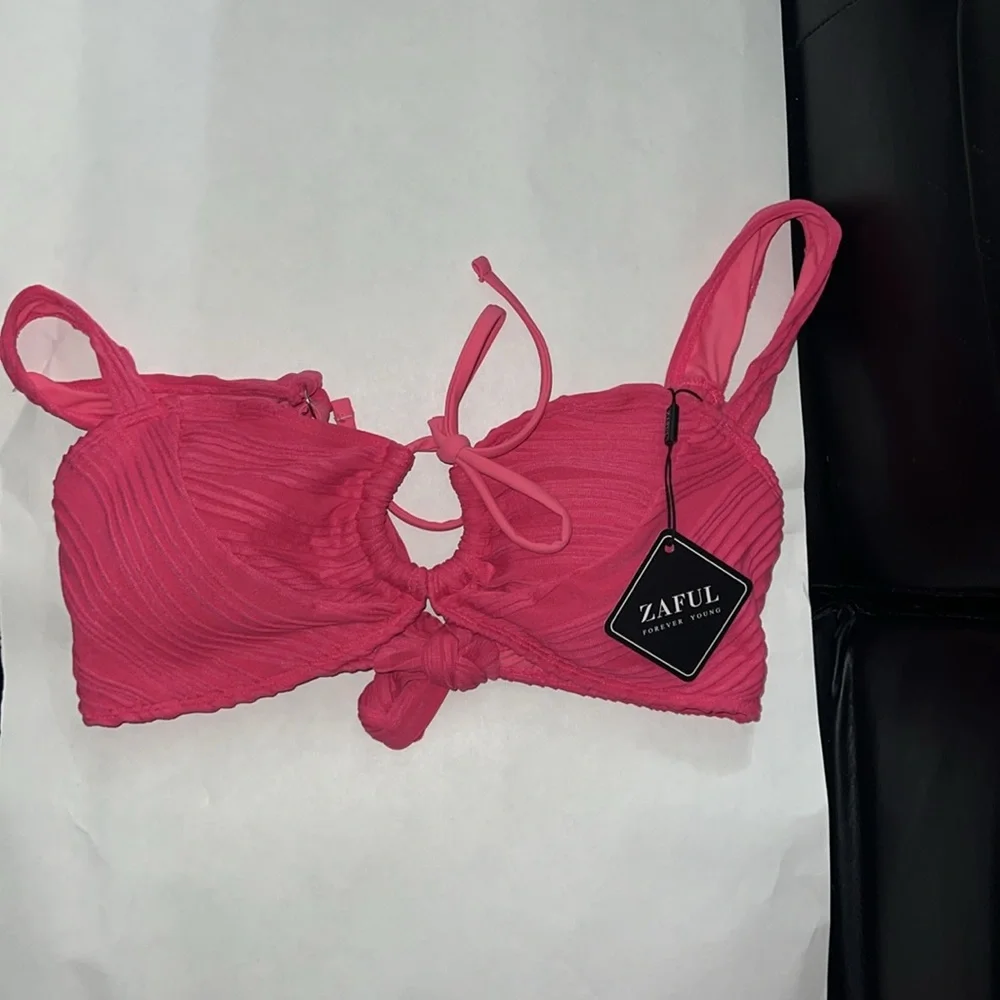 ,Pink Bikini Top -  ZAFUL.  Size L.  New with tag.